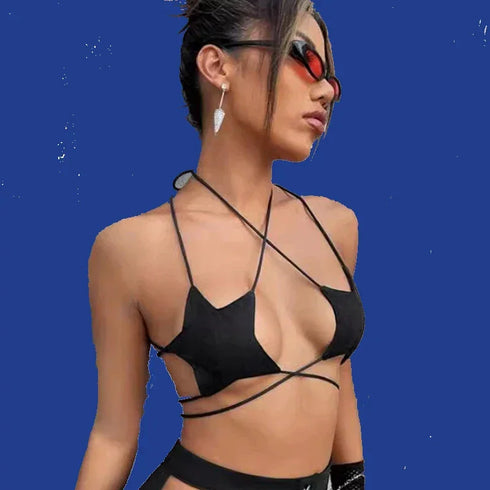 Drawstring Gothic Five Pointed Star Top